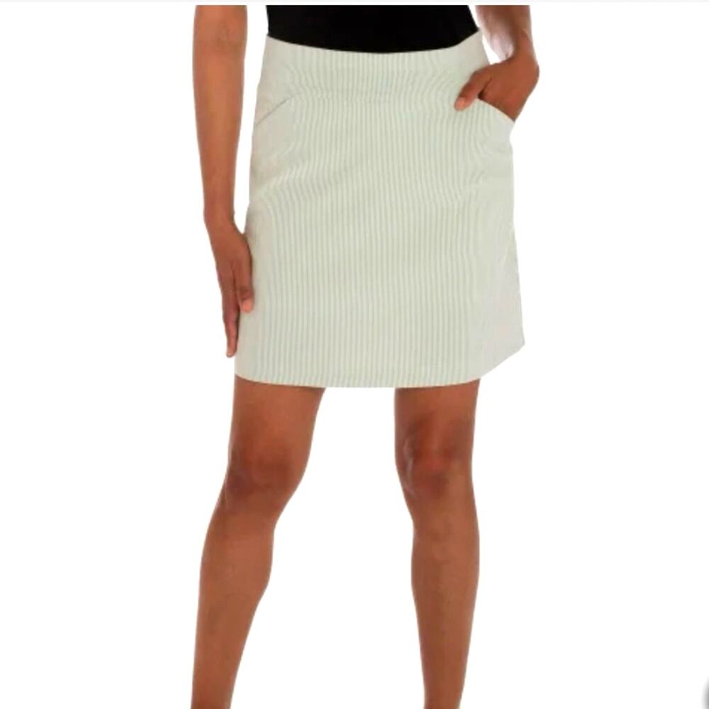 Mint Green and White Striped Skort Tennis Preppy Coastal Summer, Size XXL